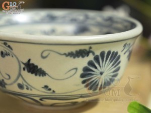 Bát cơm men rạn họa tiết hoa cúc