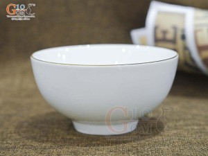 Bát cơm men trắng vẽ hoa Đào xanh