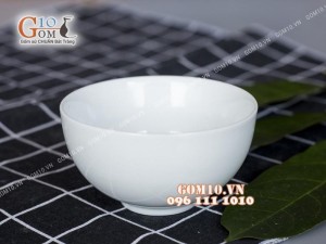 Bát cơm men trắng