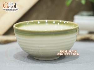 Bát cơm men vuốt vẽ tre xanh