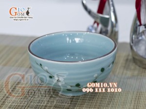 Bát cơm Ngọc Thanh Dương vẽ hoa đào