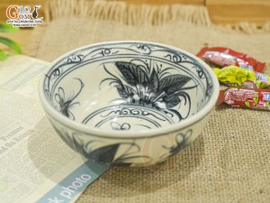 Bát cơm vẽ chuồn chuồn lá khoai