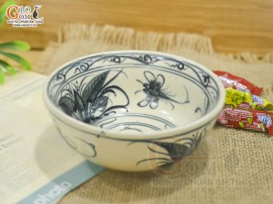 Bát cơm vẽ chuồn chuồn lá khoai