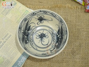 Bát cơm vẽ chuồn chuồn lá khoai