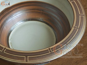 Bát hương quả lựu men lam cổ vẽ Long ẩn nền băng, đường kính 22cm