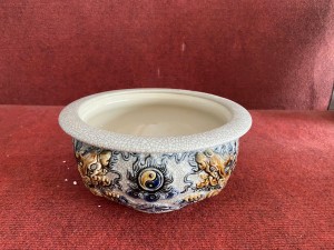 Bát hương quả lựu men rạn đắp nổi cao cấp, đường kính 25cm