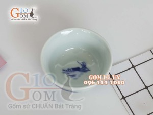 Bát mắm men cổ vẽ Sơn Thủy