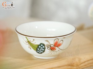 Bát mắm men kem vẽ Chuồn Sen