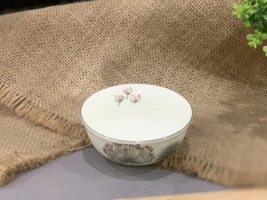 Bát mắm men kem vẽ hoa bồ công anh