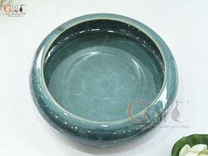 Bát minh đường tụ thủy men cẩm thạch, đường kính 34cm