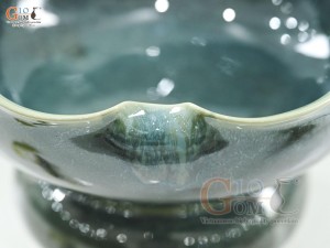 Bát minh đường tụ thủy miệng lượn men cẩm thạch, đường kính 20cm (Cả đế)