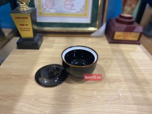 Bát nắp mini men hỏa biến quẹt, đường kính 9cm