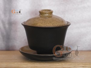 Bát sâm gốm vàng, đường kính 9cm