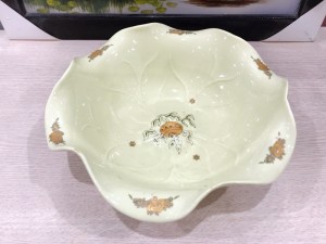 Bát sen tắm tượng/thả hoa rồng vàng kim 20cm