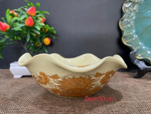 Bát sen tắm tượng/thả hoa sen vàng kim, 20cm