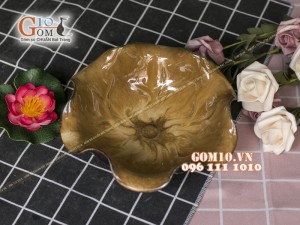 Bát thả hoa men gốm, đường kính 23cm