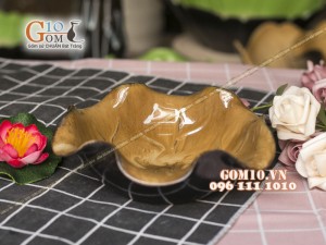 Bát thả hoa men gốm, đường kính 23cm