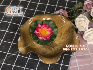 Bát thả hoa men gốm, đường kính 23cm