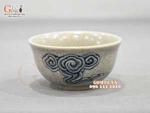 Bát thờ cuốn thư men rạn nổi Như Ý