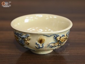 Bát thờ men hoàng tộc đắp nổi Rồng Phượng