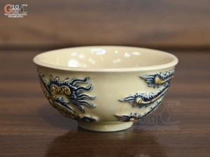 Bát thờ men hoàng tộc đắp nổi Rồng Phượng
