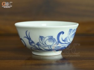 Bát thờ men lam vẽ hoa Sen Đại Cát