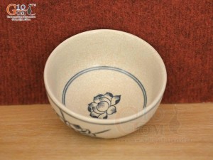 Bát thờ men rạn cổ vẽ hoa sen