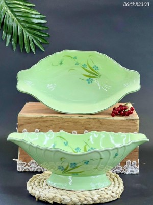 Bát thuyền sâu Đào Chuồn Ngọc, 30x17cm