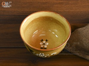 Bát tô cối Hoàng thổ họa tiết Hoa Đào, đường kính 15cm