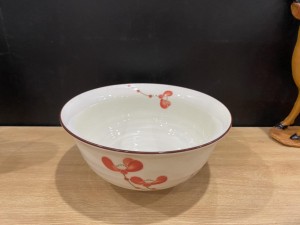 Bát tô loe men kem vẽ hoa  hoa Hải Đường, đường kính 19cm