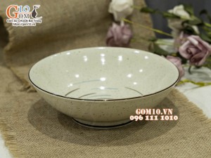 Bát salat men kem tấm kẻ chỉ, 22cm