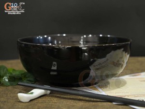 Bát tô men hỏa biến gấm quẹt màu mật ong, đường kính 22cm