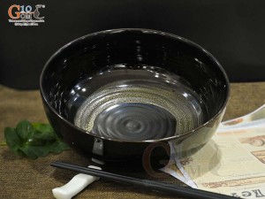 Bát tô men hỏa biến gấm quẹt màu mật ong, đường kính 22cm