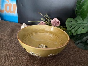 Bát tô men Hoàng Thổ, đường kính 18cm