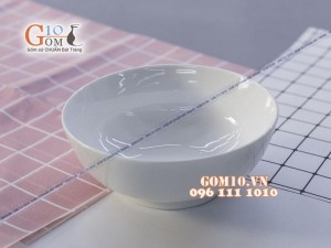Bát tô men trắng, đường kính 16cm