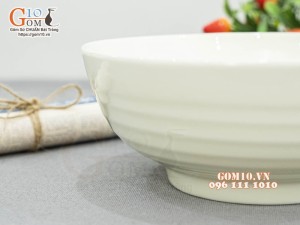 Bát tô nông men kem, đường kính 14cm
