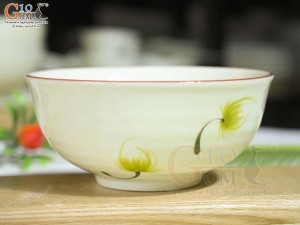 Bát tô sâu men kem vẽ Bồ Công Anh, 16cm
