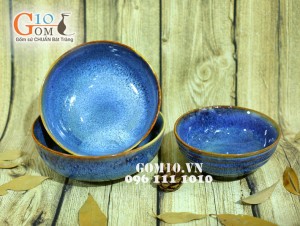 Bát tô tròn nông xanh đá 21,5cm