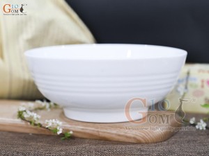 Bát tô vân men trắng, đường kính 20cm