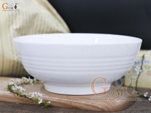 Bát tô vân men trắng, đường kính 20cm