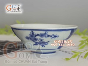 Bát tô yêu men cổ vẽ Phượng hóa, đường kính 18m