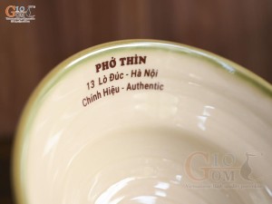 Bát tô yêu men vuốt trơn đường kính 20cm, in logo