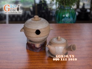 Bát ủ ấm quai ngang hồng sa