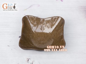 Bát vuông lượn men gốm 13cm