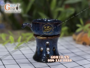 Bộ bếp đun cà phê men hỏa biến - in logo 