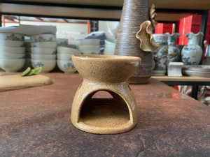 Bếp xông tinh dầu men gốm, đường kính 9cm