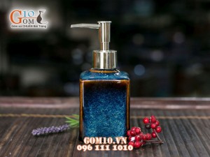 Bình đựng dầu gội chữ nhật 16cm