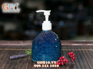 Bình đựng dầu gội dáng tròn men hỏa biến 15cm