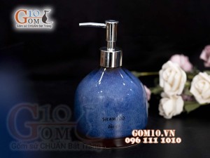 Bình đựng dầu gội men hỏa biến, in logo