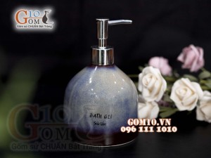 Bình đựng dầu gội men hỏa biến, in logo